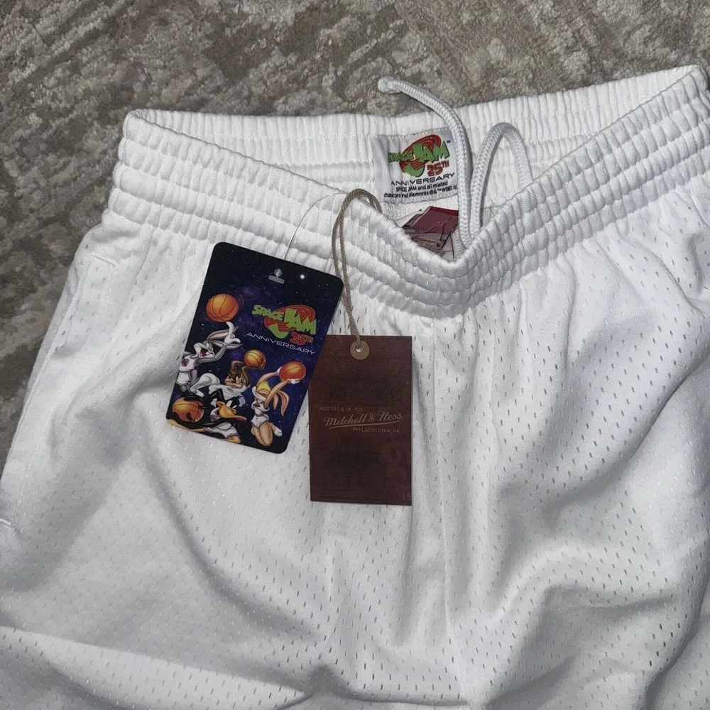 Mitchell & Ness 25th Anniversary Space Jam Basketball Mesh Shorts Men Size Small